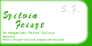 szilvia feiszt business card